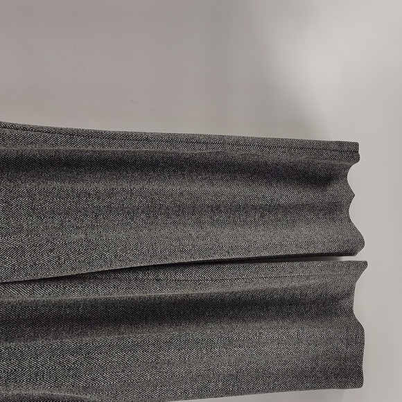 EXPRESS Black Gray Tweed Wide Leg Pants Size Large Elastic Waist Stretch - Picture 3 of 9